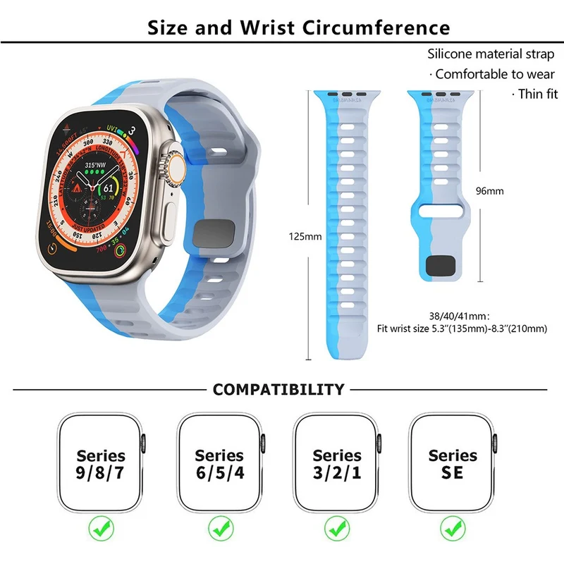 Unglaublich Bequem Apple Smartwatch Silikon Universell Armband