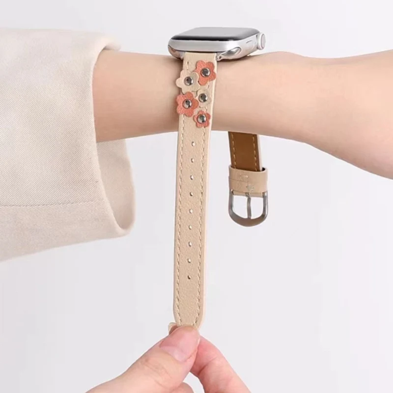 Elegant Apple Smartwatch Echtes Leder Universell Armband