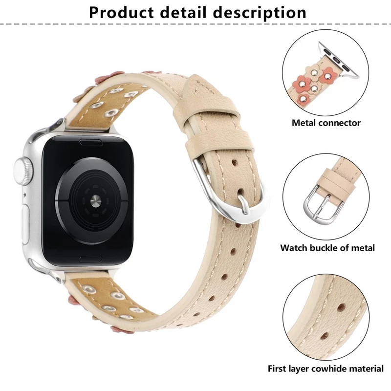 Auffallend Angenehm Apple Smartwatch Echtes Leder Universell Armband