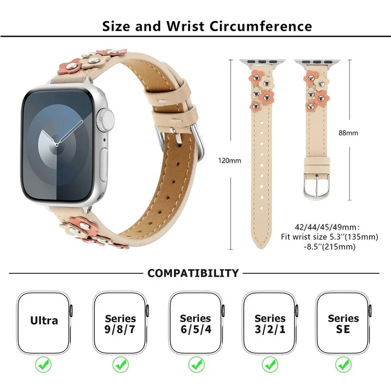 Auffallend Angenehm Apple Smartwatch Echtes Leder Universell Armband