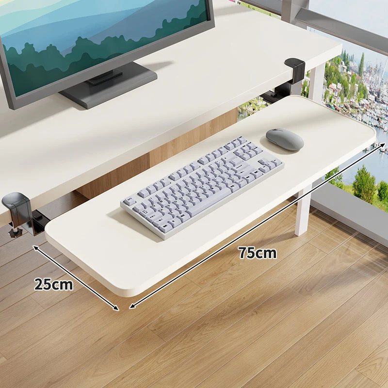 Untertisch-Rollende ergonomische Tastatur- und Mausablage mit Klemmbefestigung