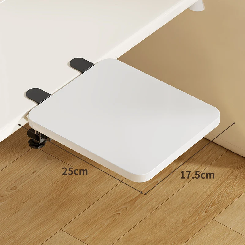 Unter-Desk Bambus Ausziehbare Arbeitsfläche Clamp-Montierte Tastatur- & Mausplattform