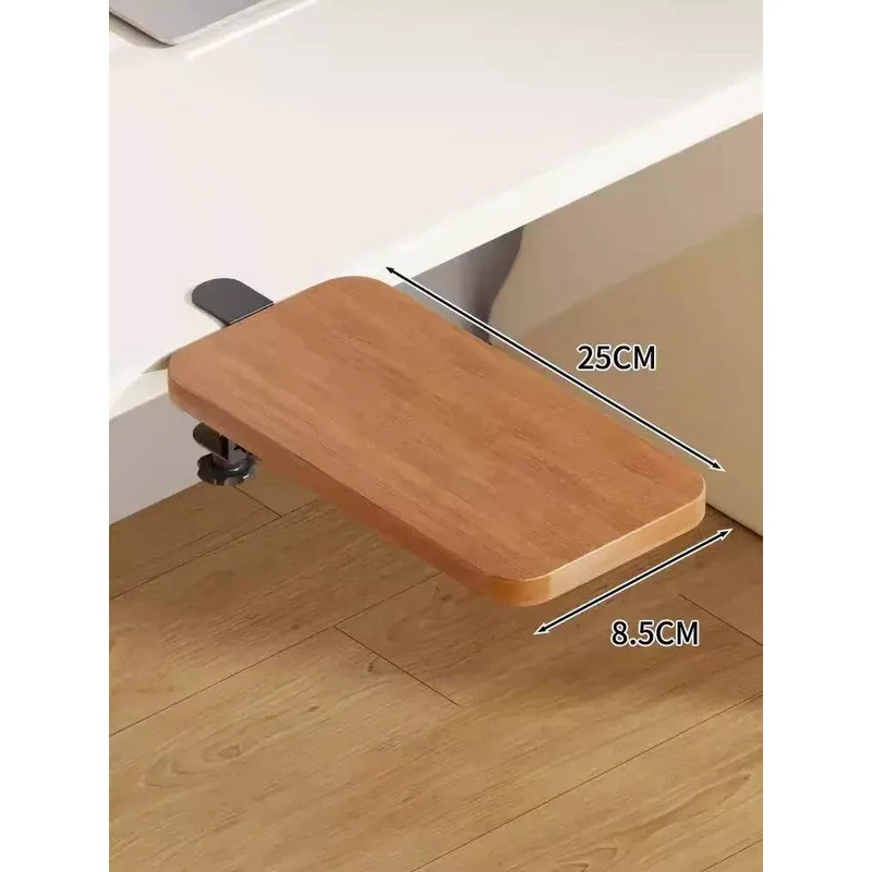Unter-Desk Bambus Ausziehbare Arbeitsfläche Clamp-Montierte Tastatur- & Mausplattform