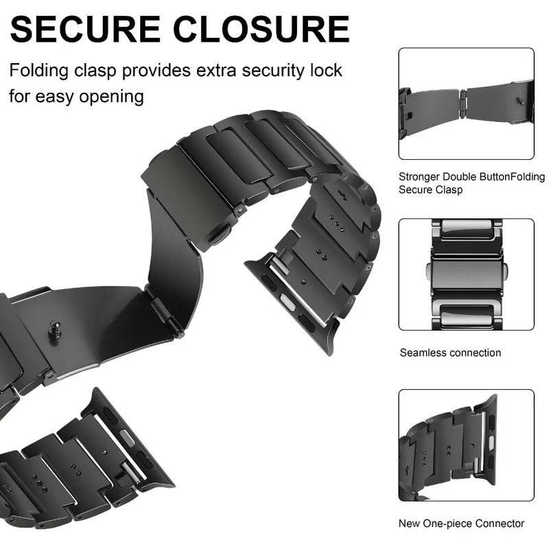 Unglaublich Bequem Apple Smartwatch Metall Universell Armband
