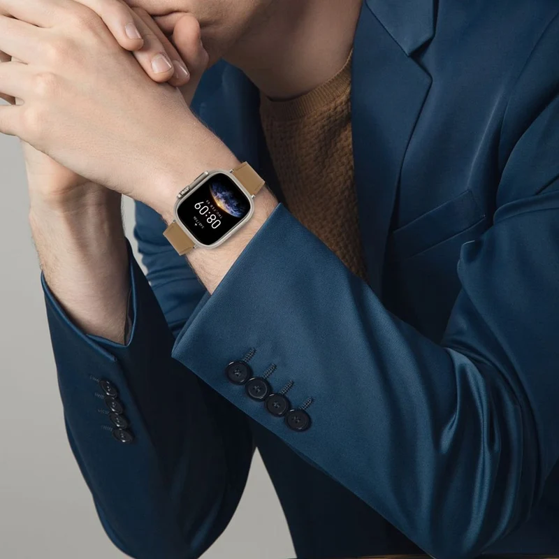 Bemerkenswert Langlebig Apple Smartwatch Echtes Leder Universell Armband