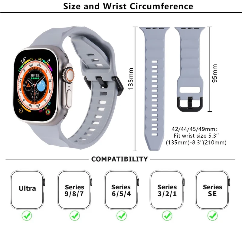 Unglaublich Angenehm Apple Smartwatch Silikon Universell Armband