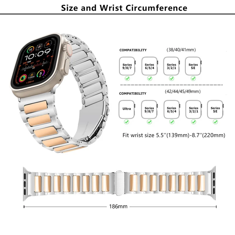 Modisch Apple Smartwatch Metall Universell Armband