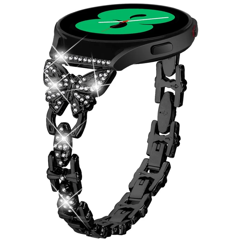 Unglaublich Stylisch Samsung Galaxy Watch FE Metall Und Strass Armband