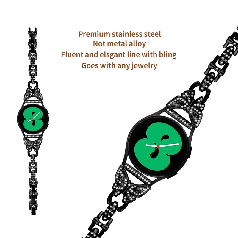 Unglaublich Stylisch Samsung Galaxy Watch FE Metall Und Strass Armband