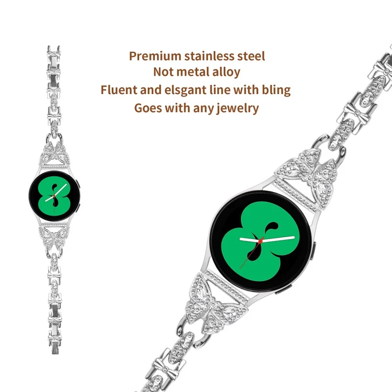 Unglaublich Stylisch Samsung Galaxy Watch FE Metall Und Strass Armband