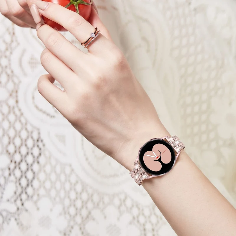 Reizend Samsung Galaxy Watch FE Metall Und Strass Armband