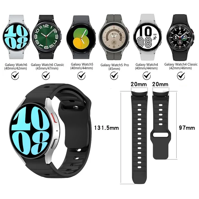 Mega Bequem Samsung Smartwatch Silikon Universell Armband