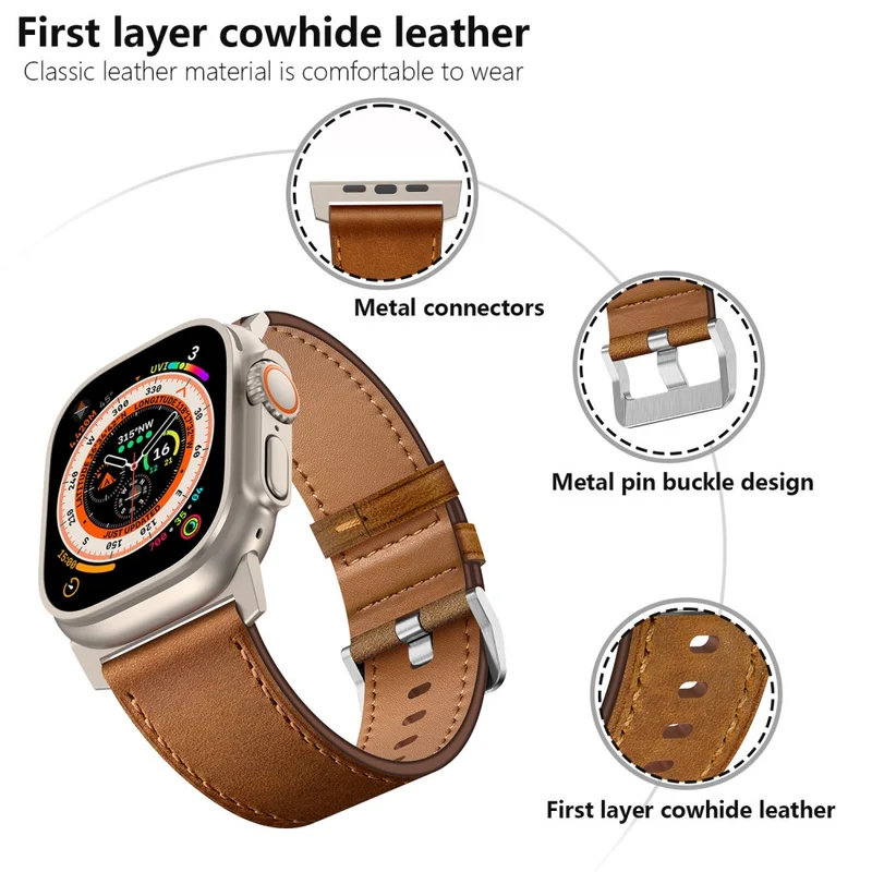 Zeitlos Apple Smartwatch Echtes Leder Universell Armband