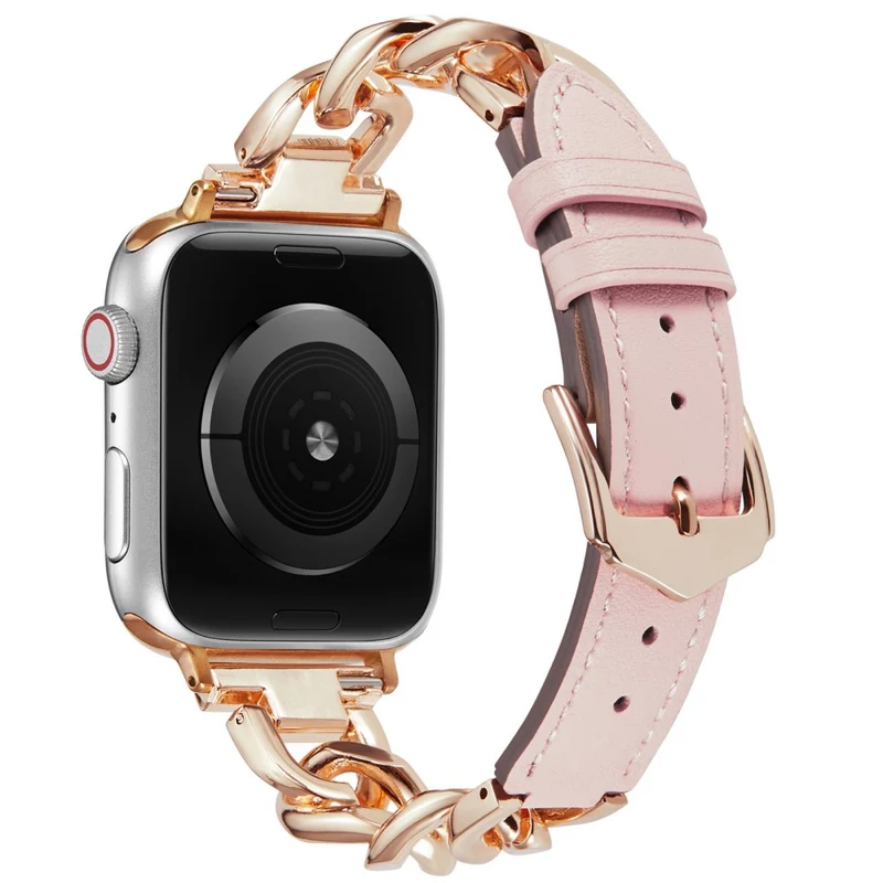 Modisch Apple Smartwatch Echtes Leder Universell Armband
