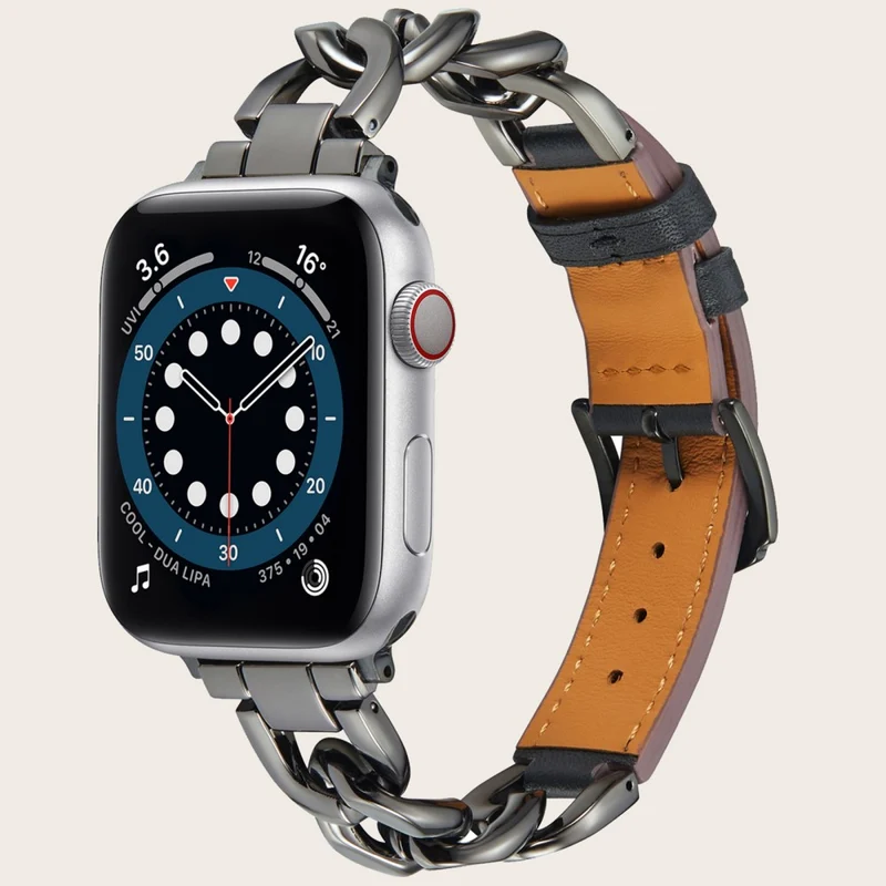 Modisch Apple Smartwatch Echtes Leder Universell Armband