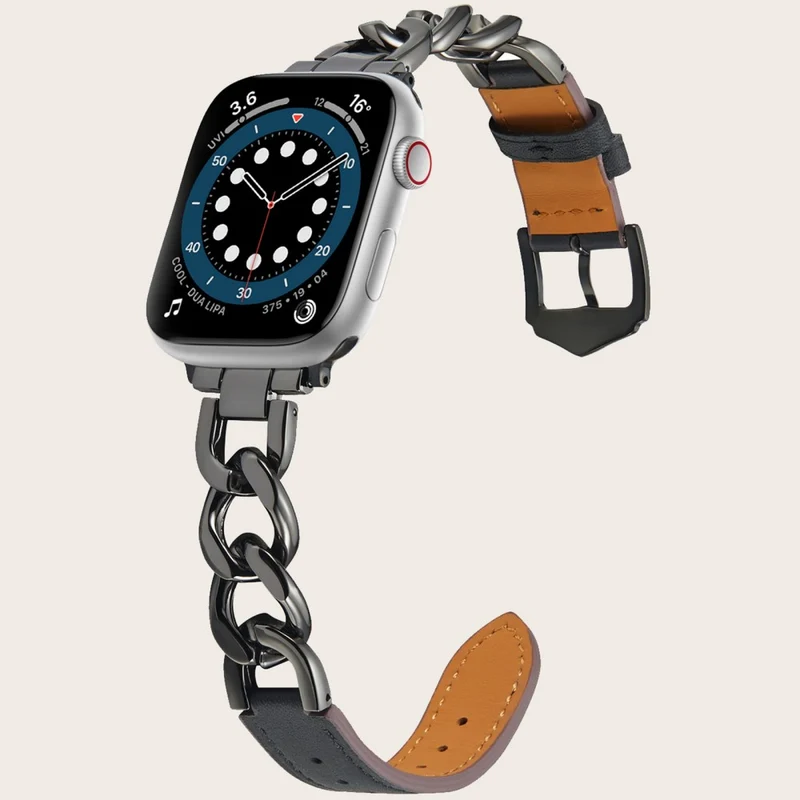 Modisch Apple Smartwatch Echtes Leder Universell Armband