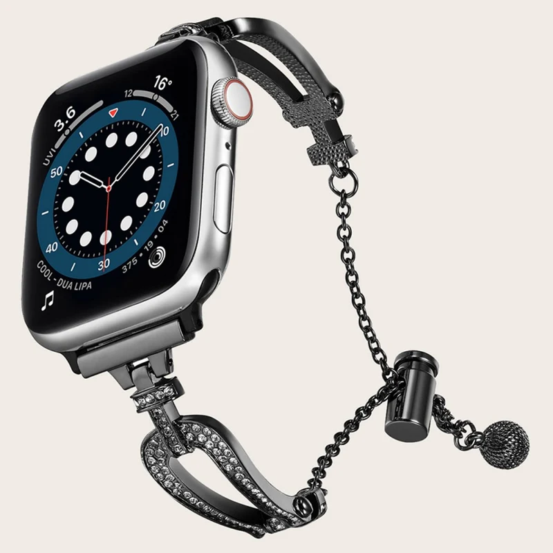 Modisch Apple Smartwatch Metall Und Strass Universell Armband