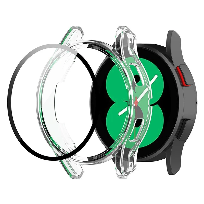 Unglaublich Schön Samsung Galaxy Watch FE Hülle mit Displayschutz in Glas und Plastik