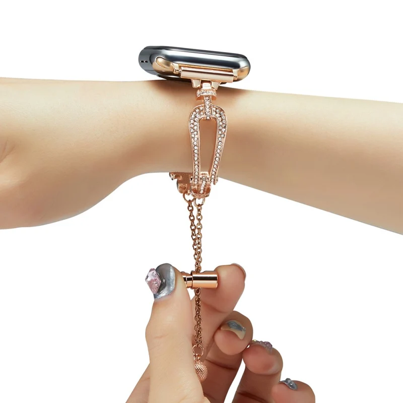 Reizend Apple Smartwatch Metall Und Strass Universell Armband