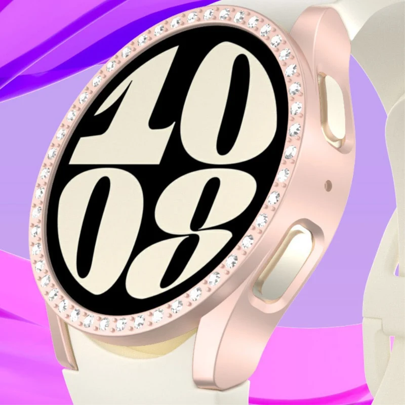 Samsung Galaxy Watch 7 40mm Schützende Plastik und Strass Bumper