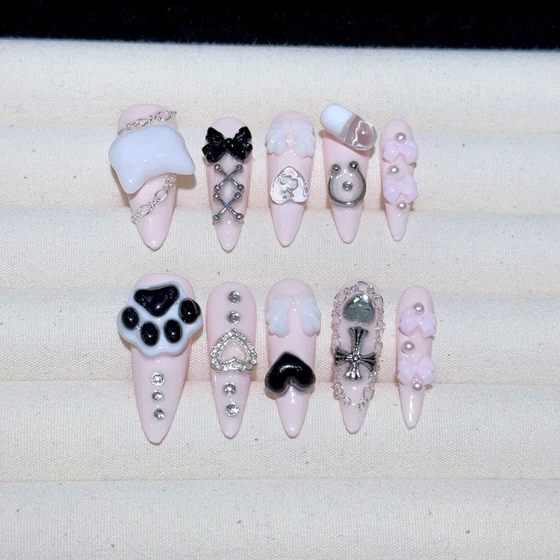 Premium dekorative 3D Nagelkunst Tipps