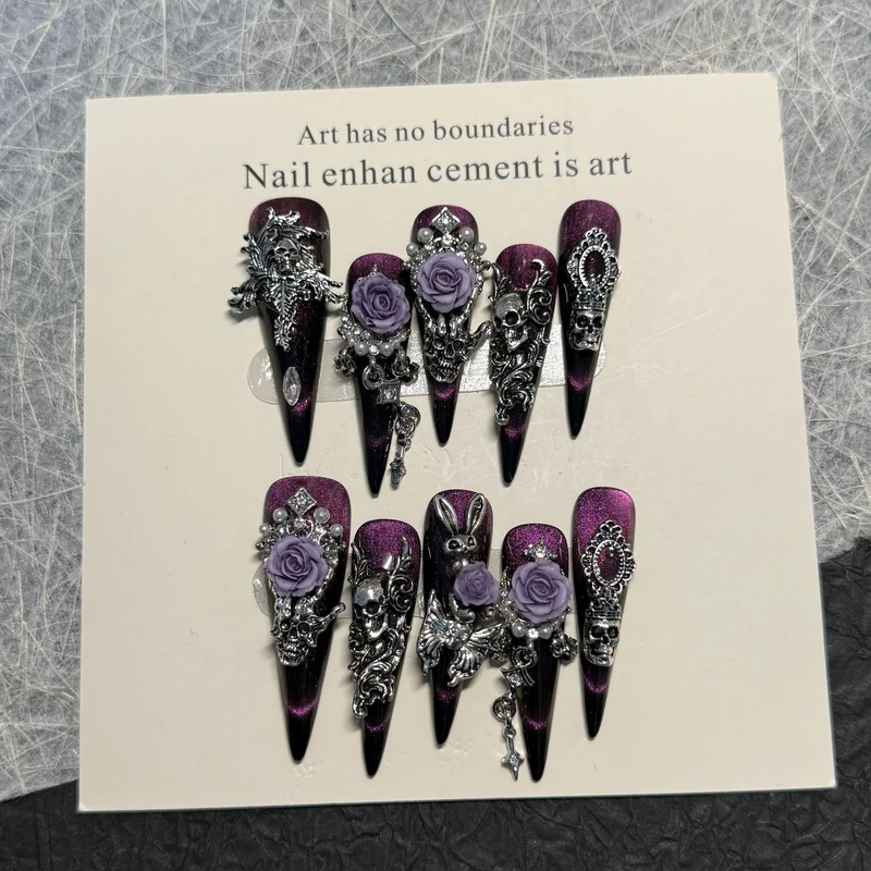 Gothic-Themen Druck-Nagelset