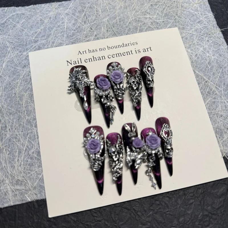 Gothic-Themen Druck-Nagelset