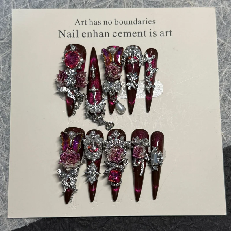 Dekoratives Strass-Nagelkunst-Set