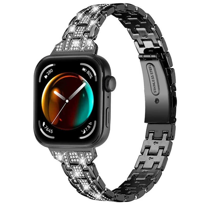 Absolut Modisch Huawei Watch Fit 3 Metall Und Strass Armband