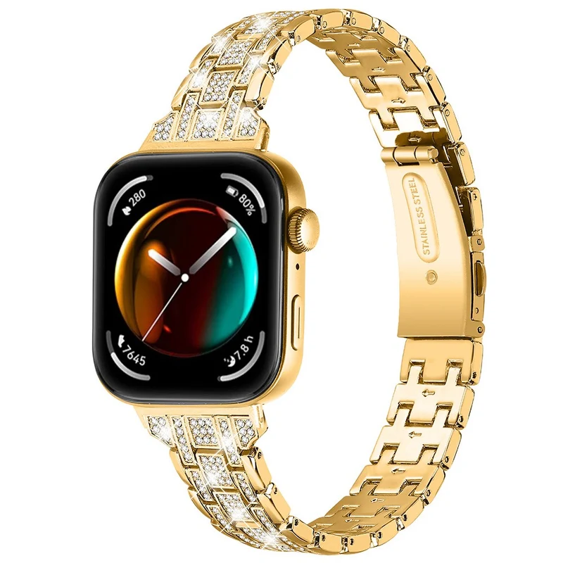 Absolut Modisch Huawei Watch Fit 3 Metall Und Strass Armband