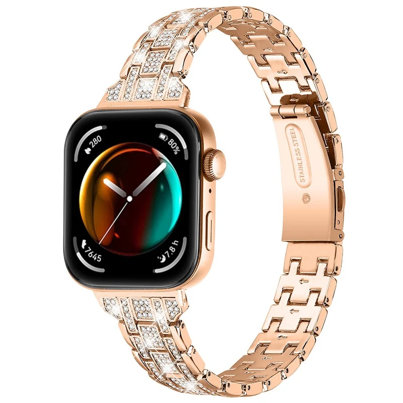 Absolut Modisch Huawei Watch Fit 3 Metall Und Strass Armband