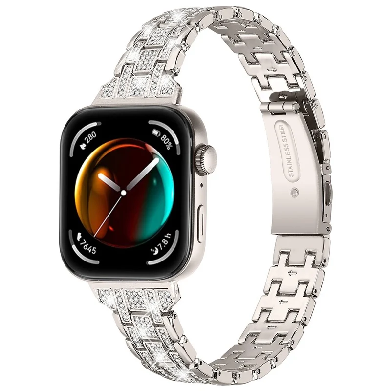 Absolut Modisch Huawei Watch Fit 3 Metall Und Strass Armband