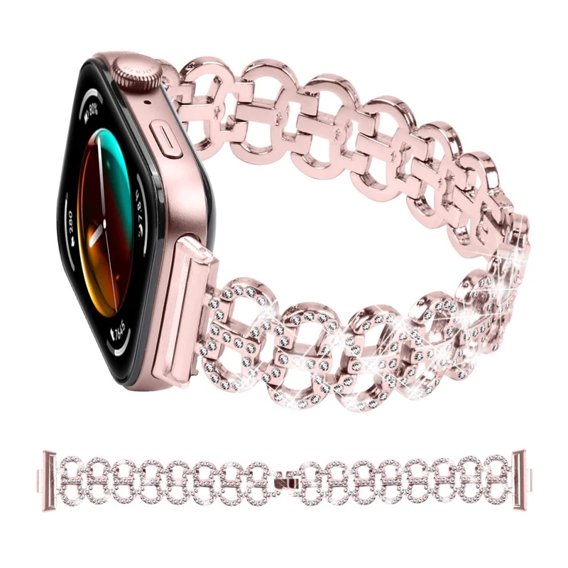 Klassisch Huawei Watch Fit 3 Metall Und Strass Armband