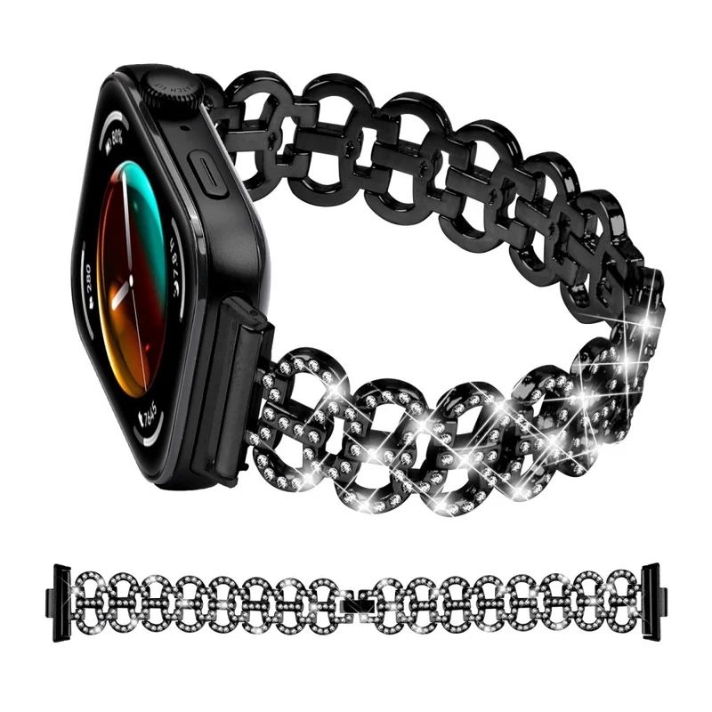 Klassisch Huawei Watch Fit 3 Metall Und Strass Armband