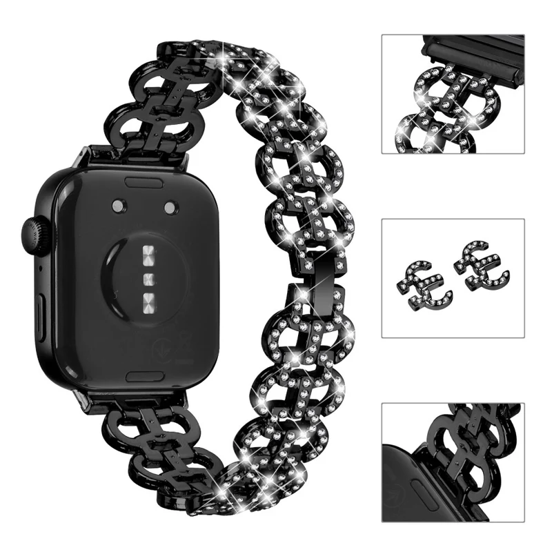 Klassisch Huawei Watch Fit 3 Metall Und Strass Armband