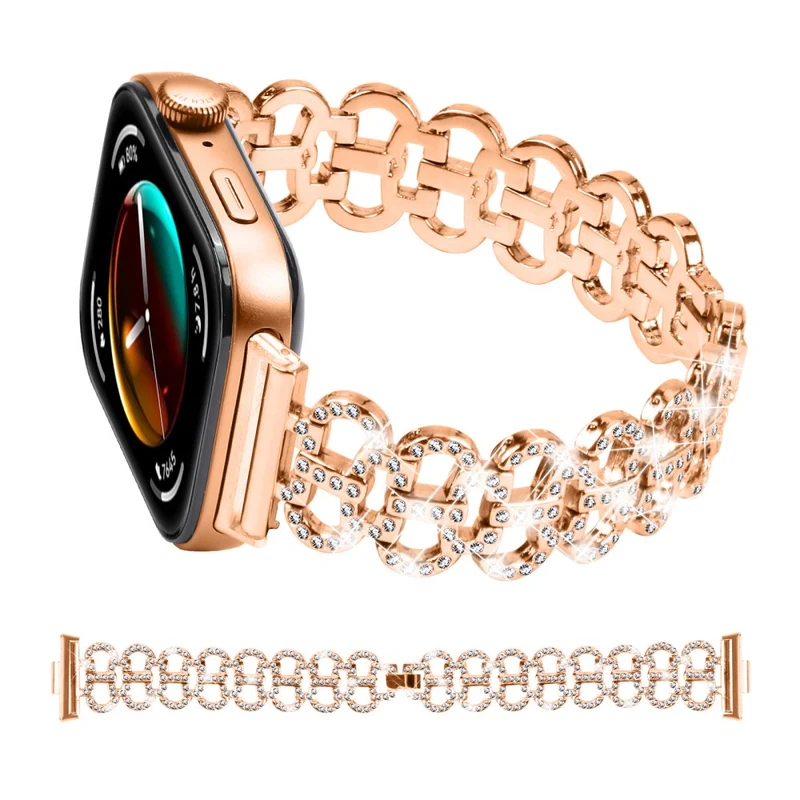 Klassisch Huawei Watch Fit 3 Metall Und Strass Armband
