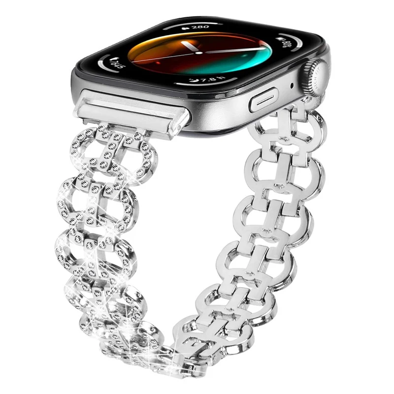 Klassisch Huawei Watch Fit 3 Metall Und Strass Armband