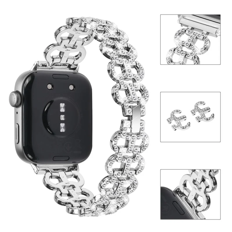 Klassisch Huawei Watch Fit 3 Metall Und Strass Armband