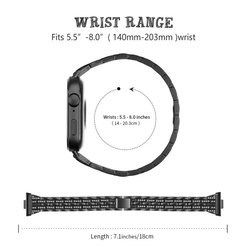 Absolut Stark Huawei Watch Fit 3 Metall Und Strass Armband
