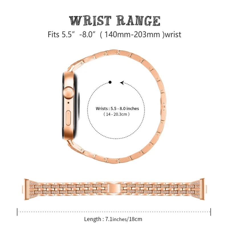 Absolut Stark Huawei Watch Fit 3 Metall Und Strass Armband