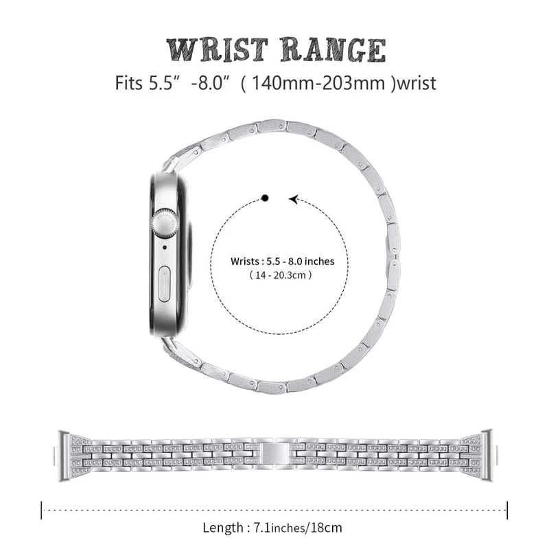 Absolut Stark Huawei Watch Fit 3 Metall Und Strass Armband