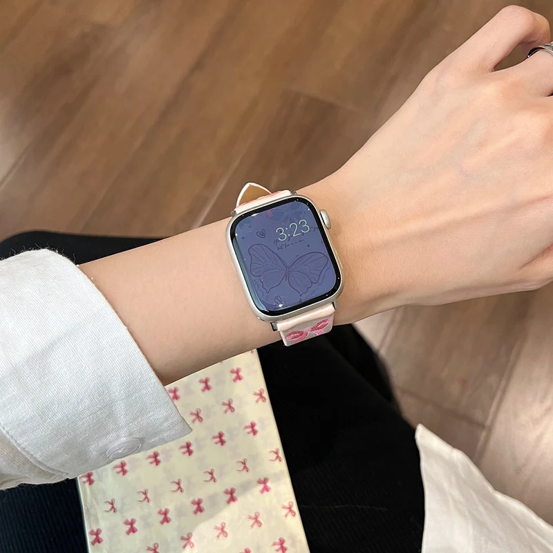 Unglaublich Süß Apple Smartwatch Kunstleder Universell Armband