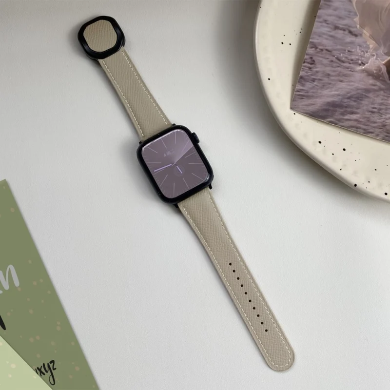 Bequem Apple Smartwatch Echtes Leder Universell Armband