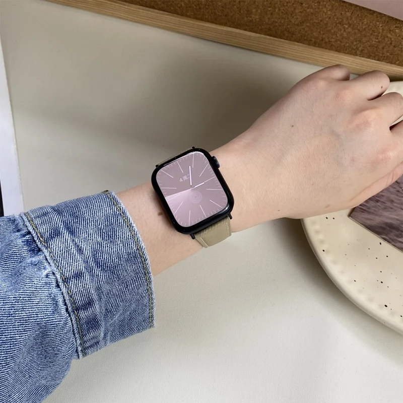 Bequem Apple Smartwatch Echtes Leder Universell Armband