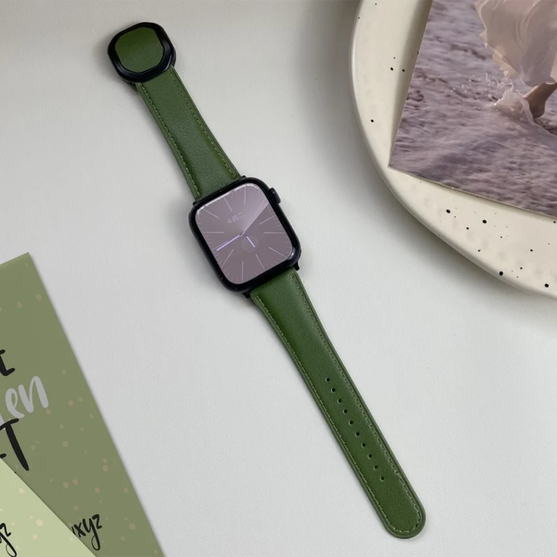 Bequem Apple Smartwatch Echtes Leder Universell Armband