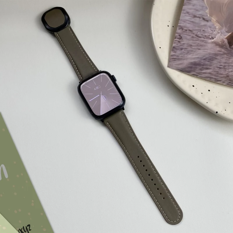 Bequem Apple Smartwatch Echtes Leder Universell Armband