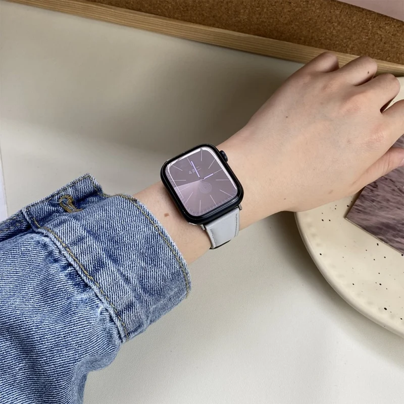 Bequem Apple Smartwatch Echtes Leder Universell Armband