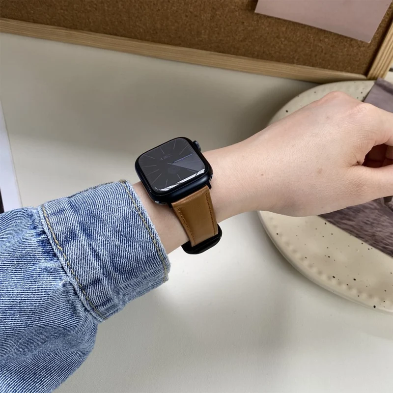 Bequem Apple Smartwatch Echtes Leder Universell Armband