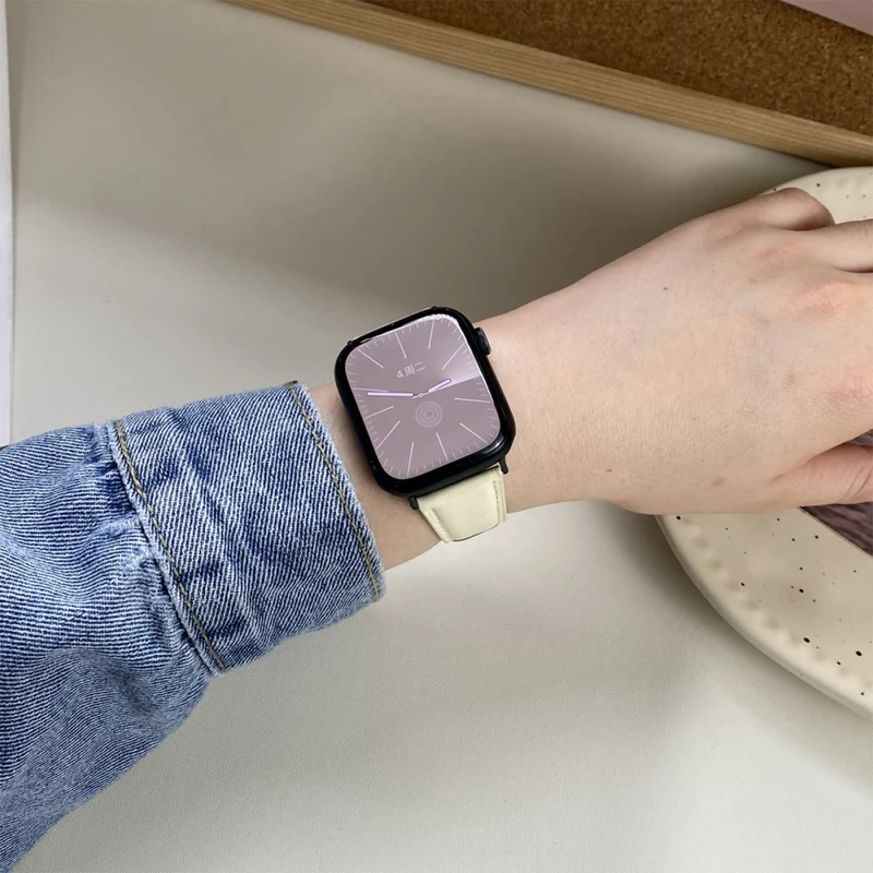 Bequem Apple Smartwatch Echtes Leder Universell Armband