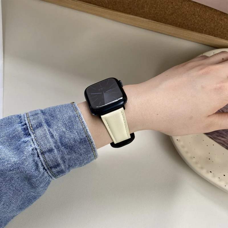 Bequem Apple Smartwatch Echtes Leder Universell Armband